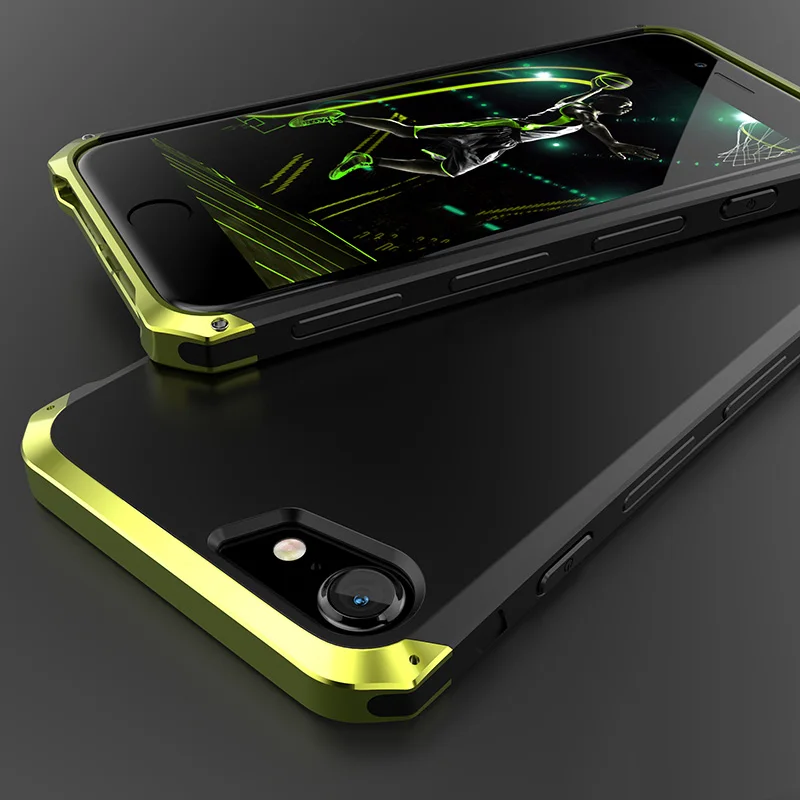 Для iphone XS MAX чехол XR роскошный противоударный алюминиевый металлический бампер Жесткий ПК Защита задней крышки броня для iphone XS MAX XR Coque - Цвет: black blue green