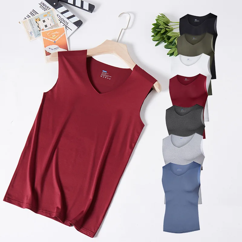 

Summer New Tight Vest Men's Lightweight Quick-drying Breathable Seamless Fitness Sleeveless Running Sports Slim Bottoming Shirt