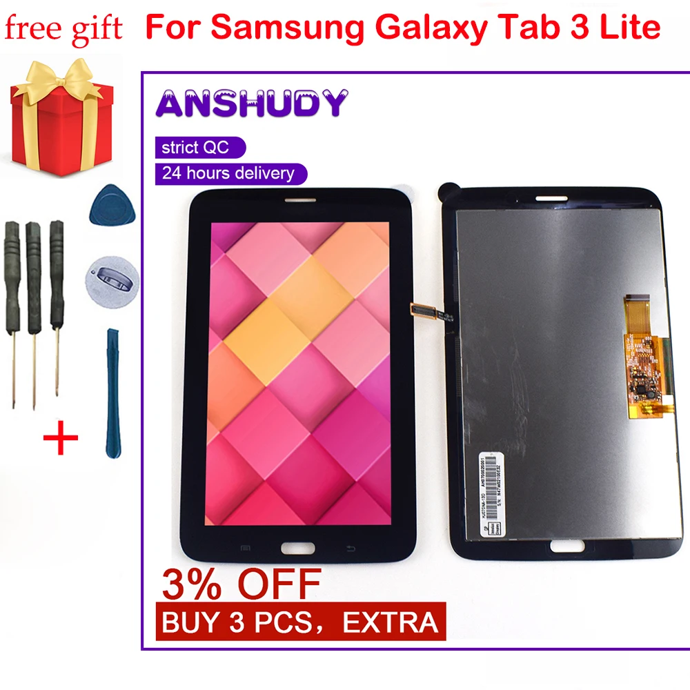 Для Samsung Galaxy Tab 3 Lite 7 0 SM-T111 T111 T110 сенсорный экран дигитайзер Сенсорное стекло +