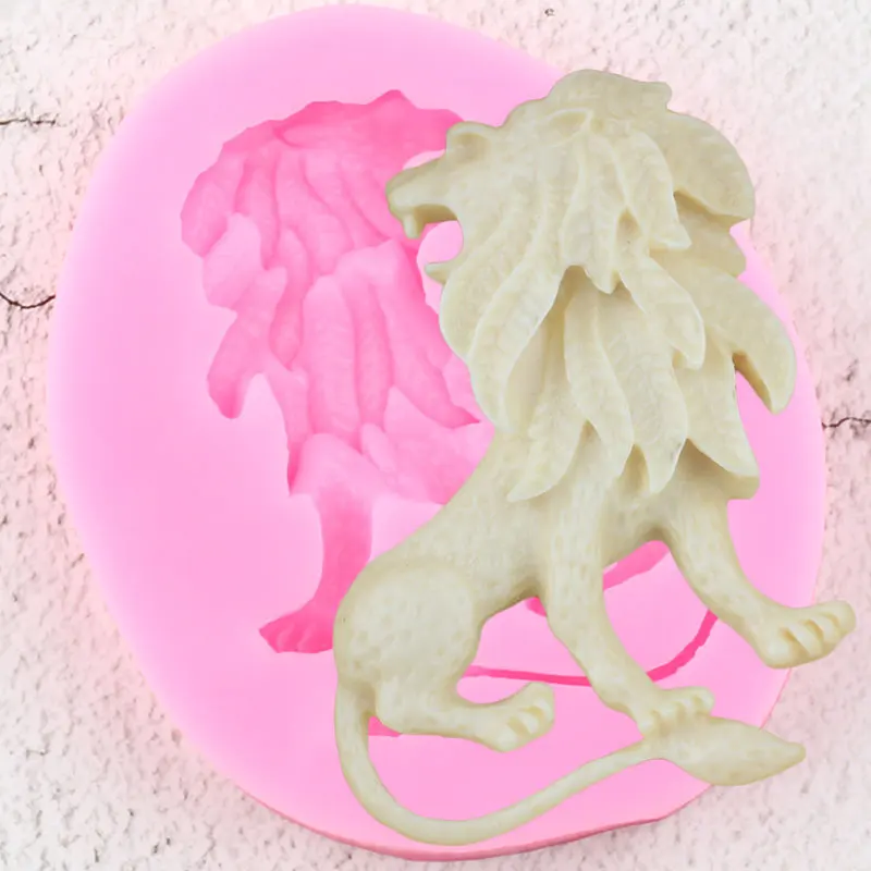 3D Лев силиконовая форма животные помадка формы для пирожных Сделай Сам инструменты для украшения печенья Форма для конфет форма для шоколада формы для мастики