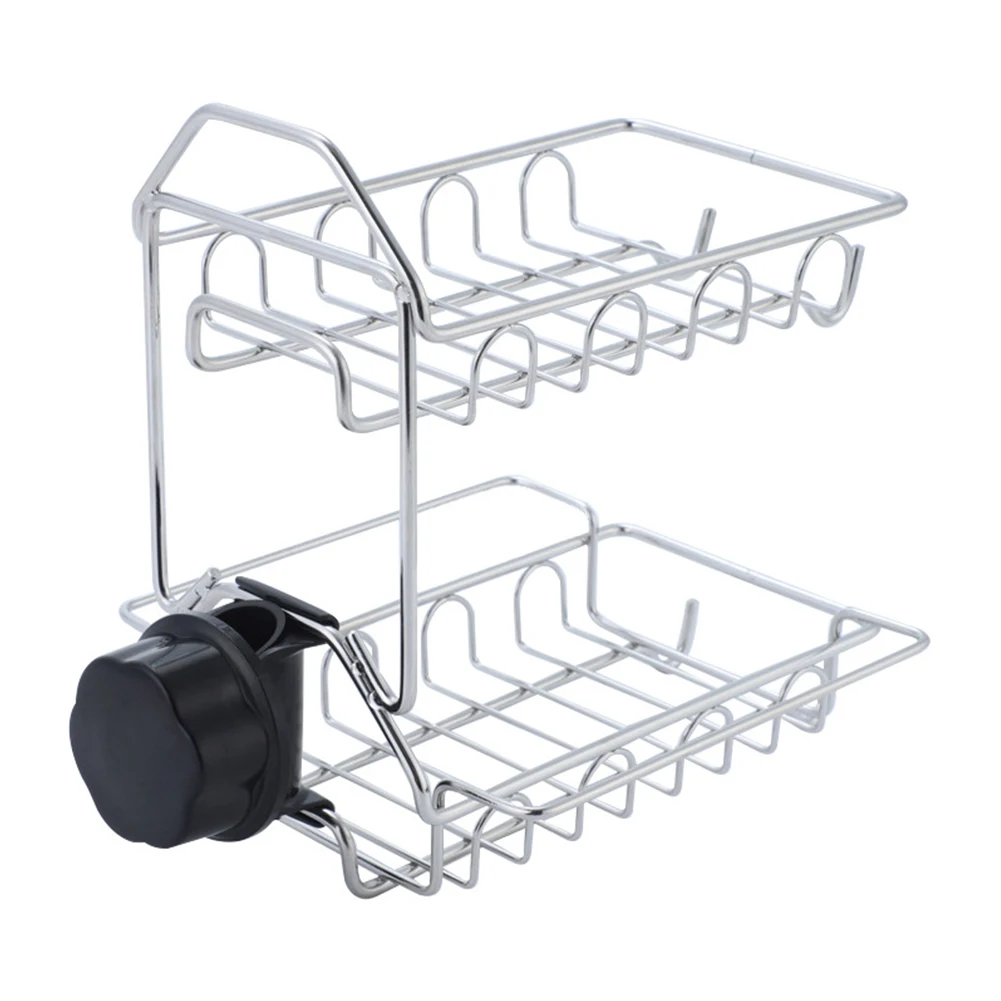 Sink Hanging Accessories Basket Double Layer Draining Bathroom Home Storage Stainless Steel Faucet Rack Drying Kitchen Organizer Sink Hanging Accessories Basket Double Layer Draining Bathroom Home Storage Stainless Steel Faucet Rack Drying Kitchen Organizer