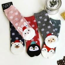 1 Pair Women Socks Fashion Winter Lady Christmas NEW Socks Santa Claus Cute Wool 3d Ladies Female Thermal Warm Cartoon Socks