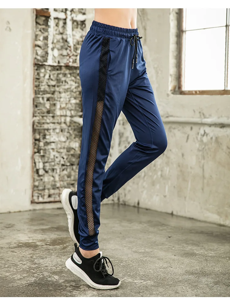 

Women's Fitness Trousers Running Casual Sports Pants Legs Hollow out Quick Drying Pants Black Gray Pants