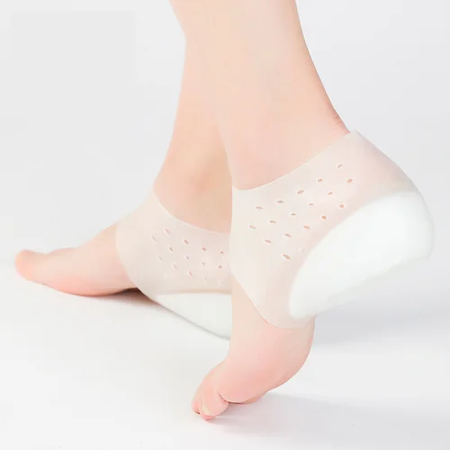 High-Quality Invisible Female Heightening Insole Silicone Male Heightening Sock Inner Insole Bionic Heel Pad Heel Sleeve - Цвет: 2pc