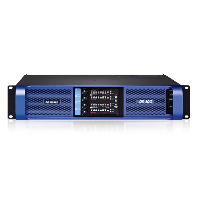 Мощность усилитель dj 2000w класса td 4 канала линейного массива DS-10Q Aoyue звук профессиональный сценический аудио - Цвет: 220v Blue