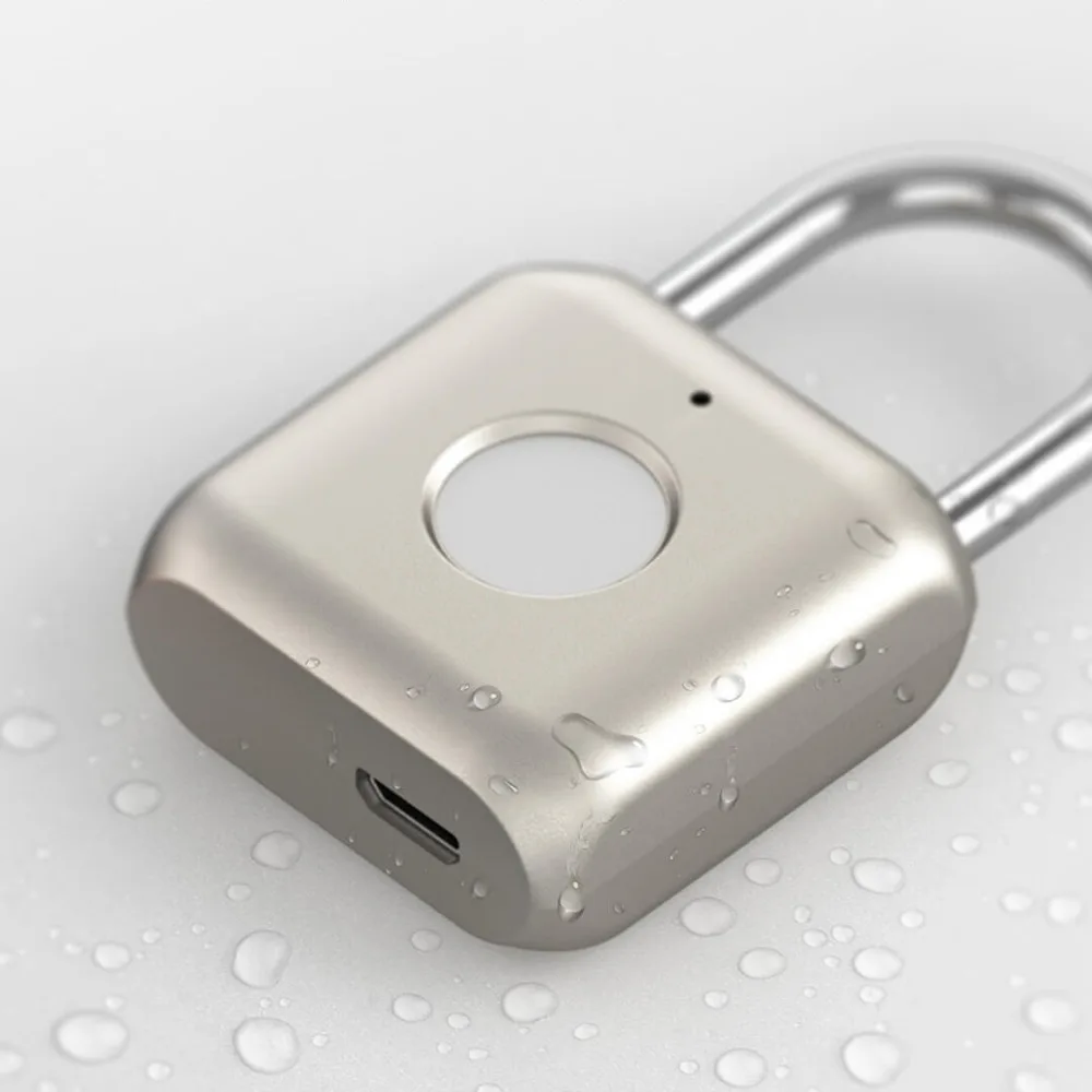 Xiaomi Smart Fingerprint Padlock Kitty USB Водонепроницаемый Электронный замок с отпечатком пальца домашний Противоугонный багажный чехол предохранительный висячий замок