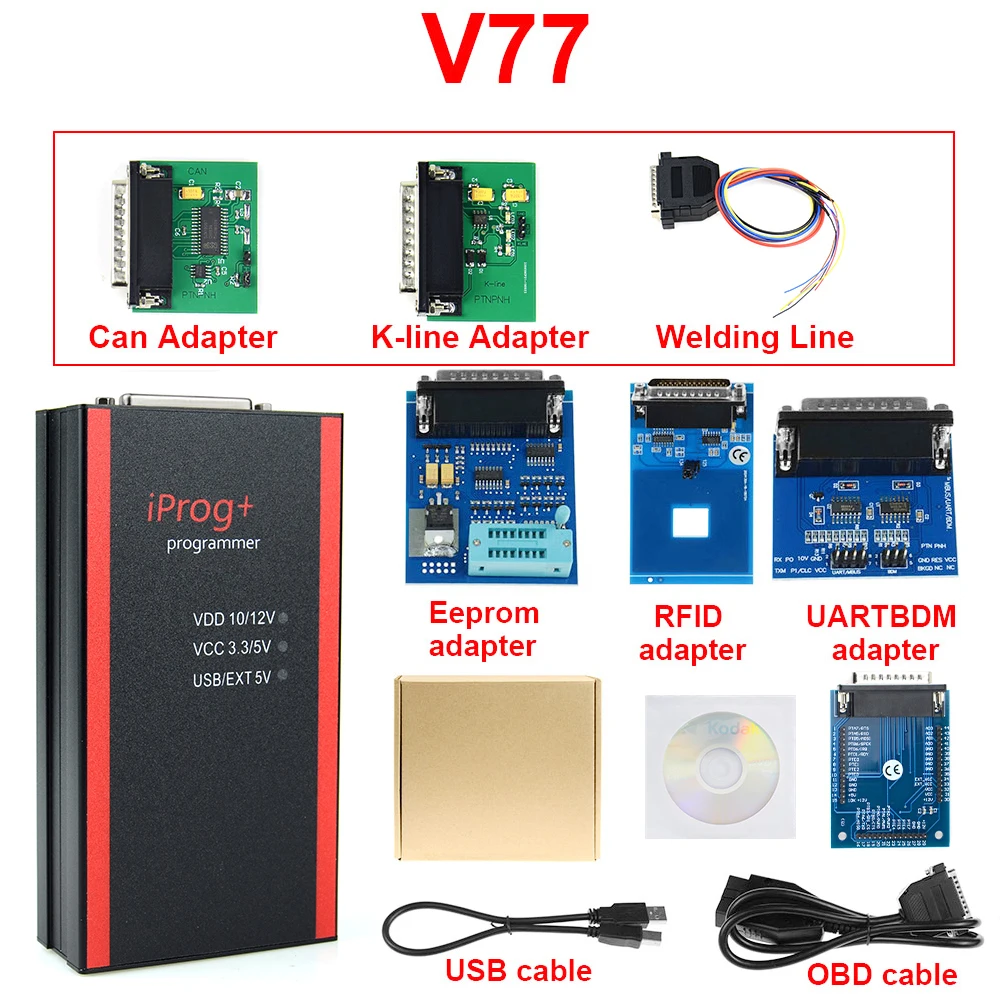 V80 Iprog+ Iprog Pro Инструмент для коррекции одометра Регулировка пробега Автомобильный ключ программист подушка безопасности инструмент для сброса ИК МБ адаптер может адаптер
