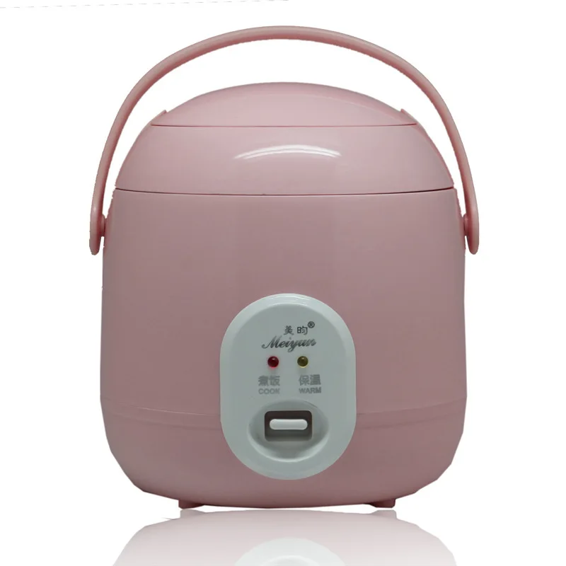 Kbxstart электрическая рисоварка 1.2L мультиплита изоляция рисовый горшок кухня электрическая сковорода быстрый нагрев Ланч-бокс 1-2 человек - Цвет: Pink