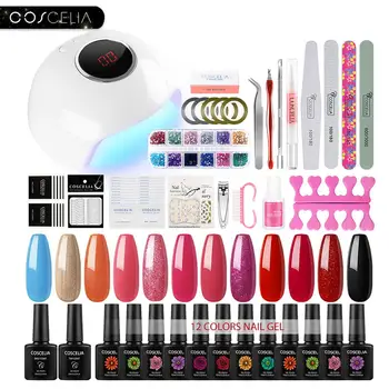 

COSCELIA 10ML Gel Nail Polish Set Gel Manicure Set For Nails And 24W USB Lamp Everything For Manicure Set For Nail Art Set