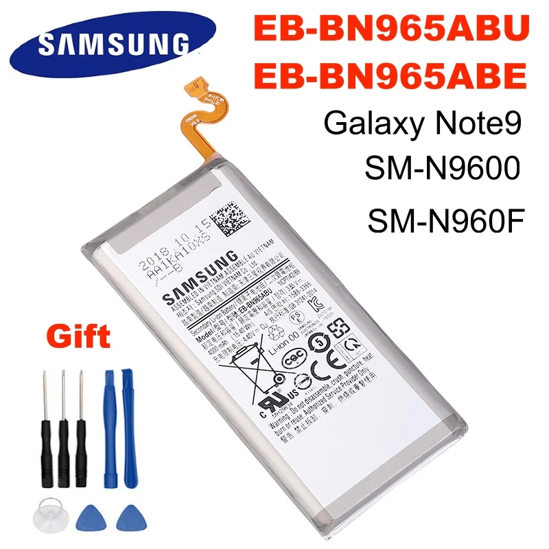 SAMSUNG оригинальная EB BN965ABU BN965ABE 4000 мА/ч батарея для Samsung Galaxy Note9 Note 9 SM N9600 N960F N960U N960N N960W + Инструменты|Аккумуляторы