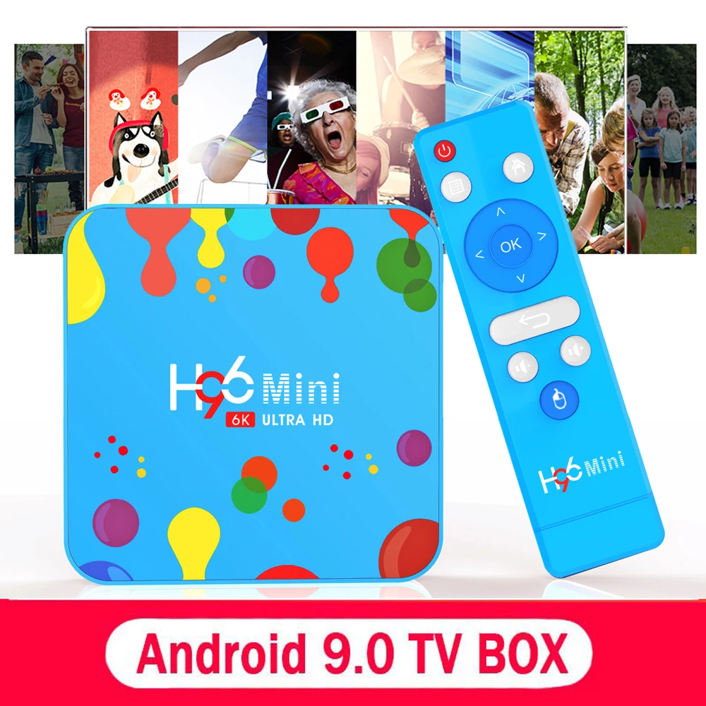 

Android-Box h96 Mini free Italy Subscription box tv Quad-Core H96mini 6K Allwinner H6 128GB Android 9.0 Smart-Tv USA