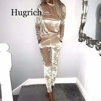 

Autumn Velvet Tracksuits Women Set Winter Sweat Suits Women Velour Tracksuit Two Piece Set Warm Sweatshirt Track Suit Ladies