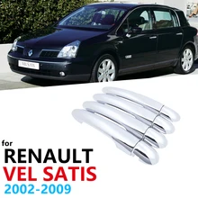 

for Renault Vel Satis 2002~2009 Car Chrome Exterior Trim Set 4Door Handle Cover Car Accessories Stickers2003 2004 2005 2006 2007