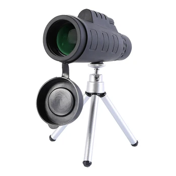 

50x60 Universal HD Lens Phone Clip Black Small Dual Adjusting High Powered Zoom Portable Tripod BAK4 Prism Monocular Telescope