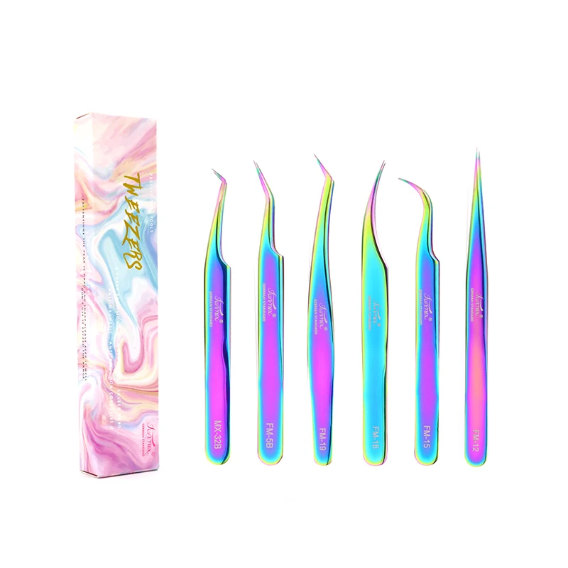 

Stainless Steel Tweezers Volume Eyelashes Extensions Eyebrow Tweezers Curved Straight Nail Clipper Nipper Makeup Tools