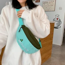 Холщовые Женские поясные сумки унисекс нагрудная сумка Повседневная дорожная женская сумка-мессенджер на плечо модная поясная сумка с банановым карманом