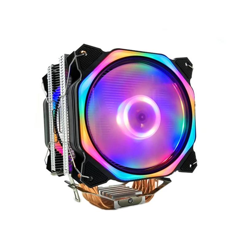 

12cm CPU Cooler Dual LED Fan 6 Heat Pipe 3Pin CPU Fan Cpu Heatsink for Intel 775/1150/1155/1156/1366 for AMD All