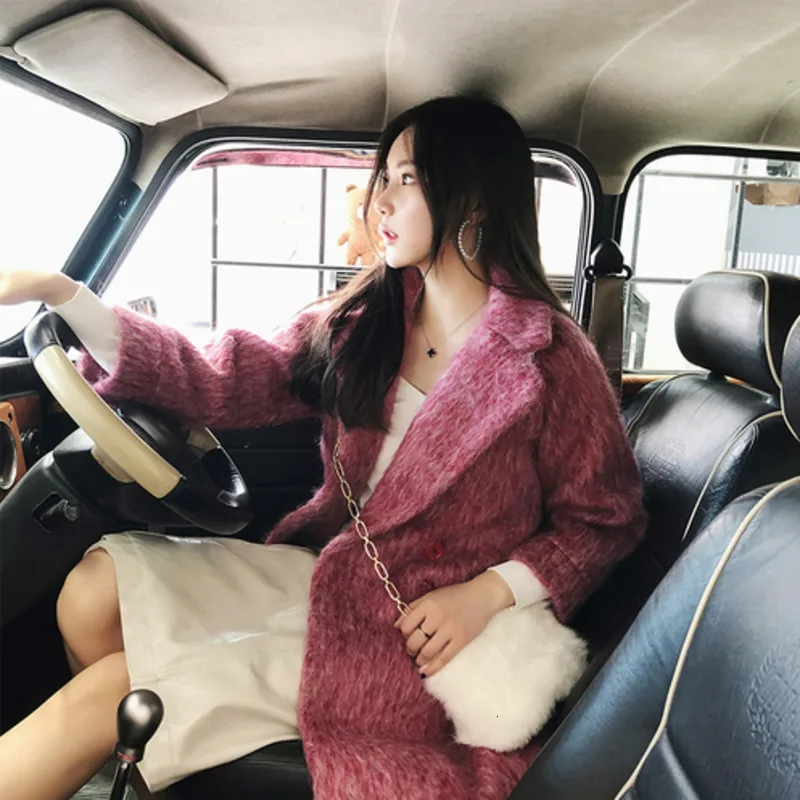 Зимнее шерстяное пальто для женщин Veste Femme Dames Jassen, зимнее Однотонное шерстяное пальто средней длины, элегантное шерстяное пальто