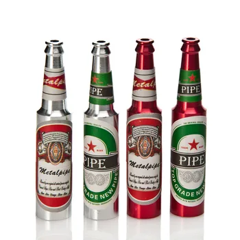 

5PC 30PC/Lot Popular Mini Wine Bottle Beer Bottle Smoke Metal Smoking Pipe Cigarette Tobacco Pipes