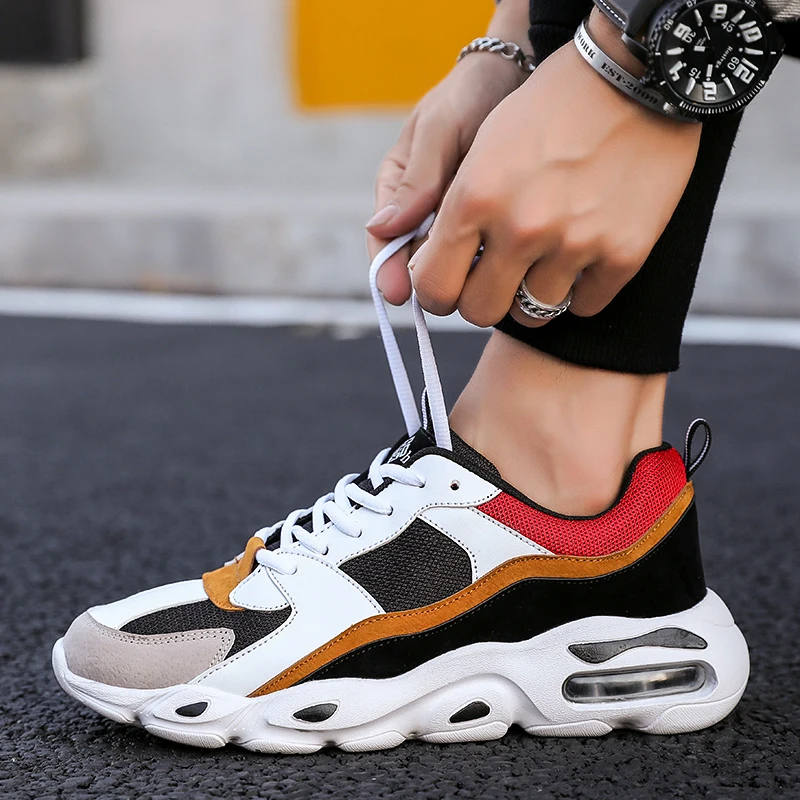 

2019 New Brand Professional Tennis Sneakers for Men Chunky Durable Air Cushioning Platform Footwear Male Outdoor Trainers Shoes