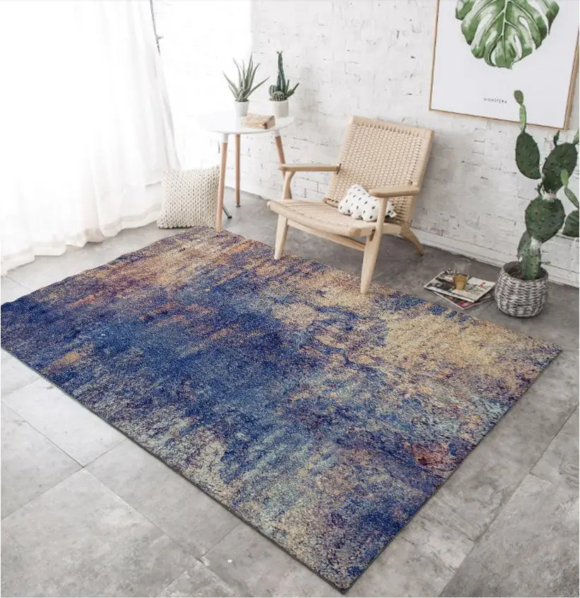 Alibaba Chinese-style Abstract Geometry Floor Carpets Rug Modern For Living Room Non-slip Antifouling Carpet For Bedroom Parlor - Цвет: LJ-12