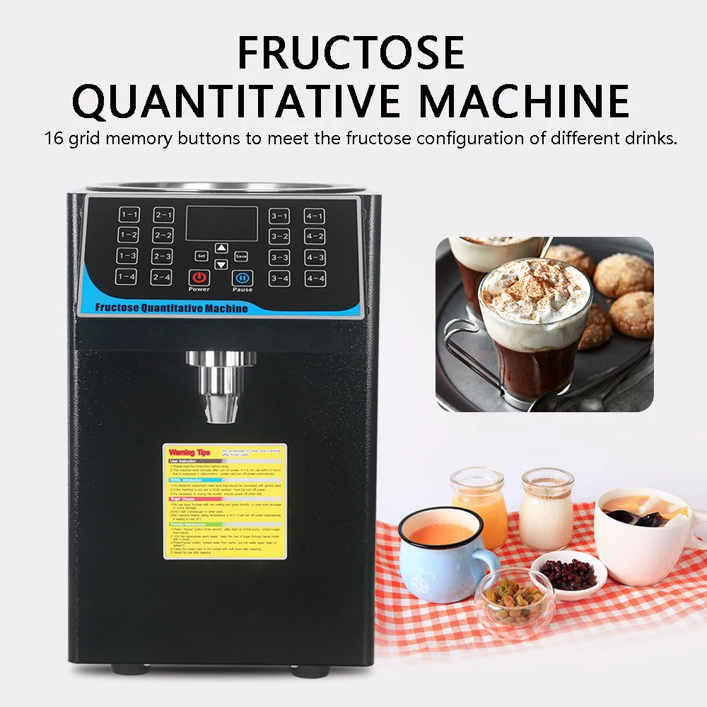 GZZT Quantitative Fructose Machine Automatic Fructose Dispenser Stainless Steel Syrup Dispenser For Bubble Tea 7.5L Commercial