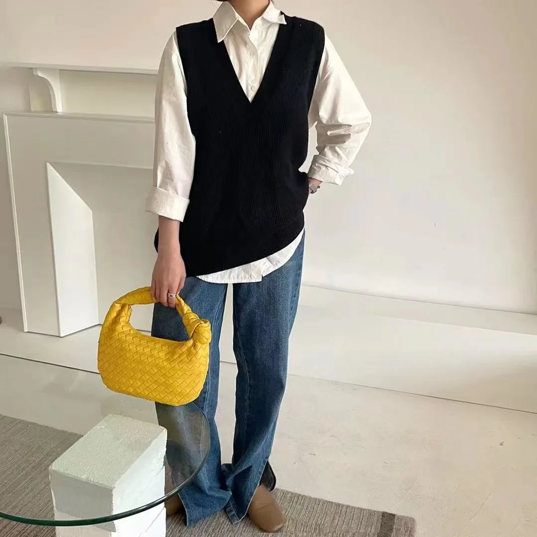 2022 Fashion Handmade Woven Bag Luxury Woven Leather Printed Shoulder Bag Lady Crossbody Hobo PU Knotted Handle Casual Handbag 