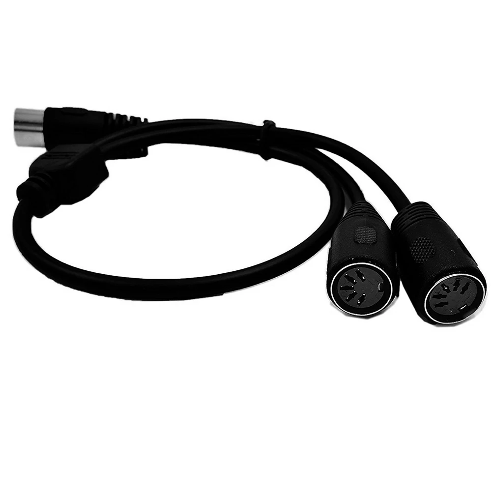 

50cm 5 Pin Flexible Connection Keyboard High Speed Plug And Play MIDI Cable 1 Male To 2 Female Electric Piano Stereo Audio