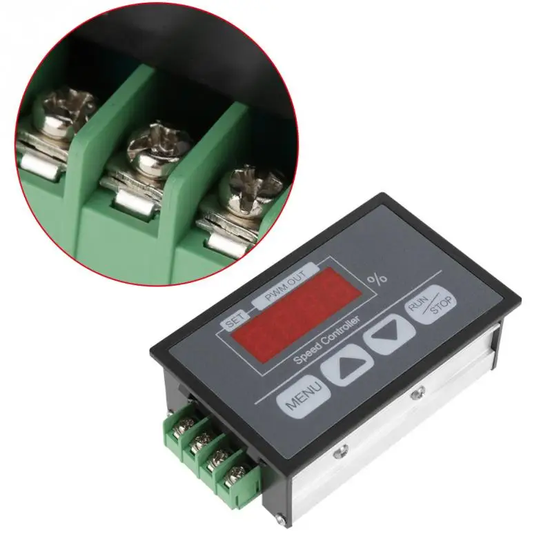 PWM Speed Controller 6-60V Digital Display Percentage Tachometer DC Motor Slow Start and Stop Speed Controller