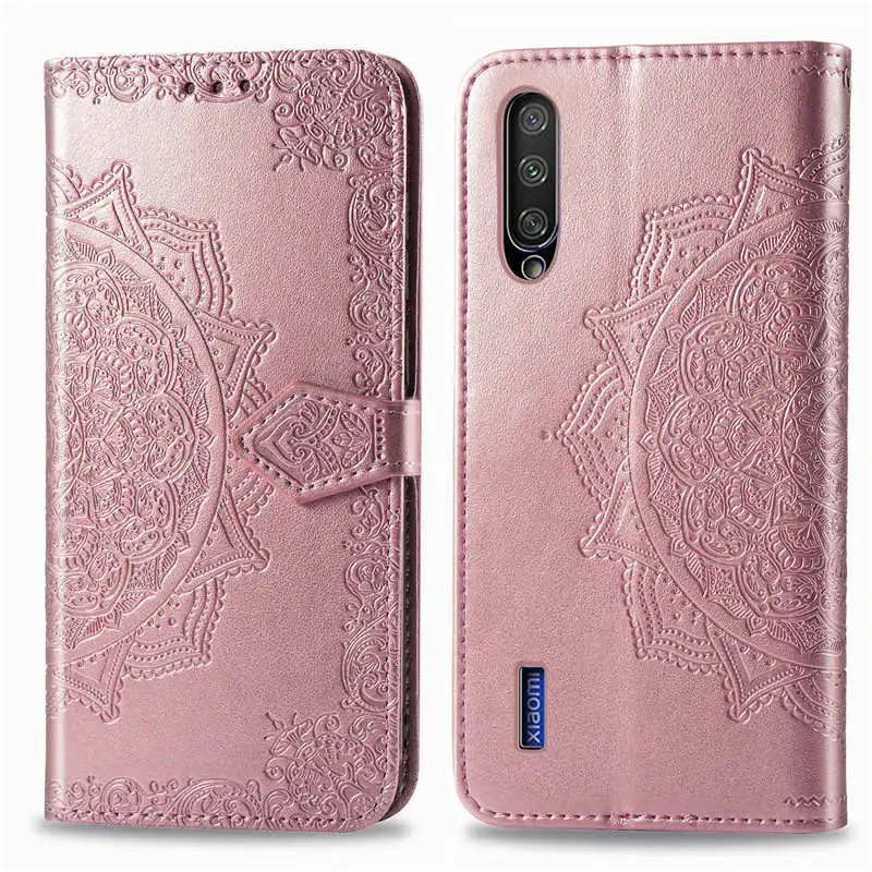 Чехол-бумажник для Xiao mi Red mi 5 Plus 5A 6 6A 7 Note 5 6 7 K20 Pro Go F1 mi 8 9 SE 9T CC9 CC9e A2 A3 Lite Pro Max 3 Play - Цвет: Rose Gold