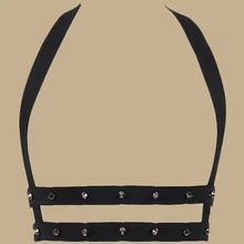 Фетиш привязной ремень черный бюстгальтер с ремнями заклепки портупея в готическом стиле панк Рейв портупея, туфли для танцев на шесте соблазнительное обтягивающее белье шорты с эластичным поясом