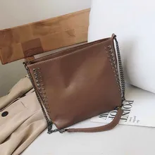 Женская Осенняя простая сумка через плечо, Повседневная Большая вместительная сумка на плечо, посылка из искусственной кожи, сумка через плечо, женская сумка mochila