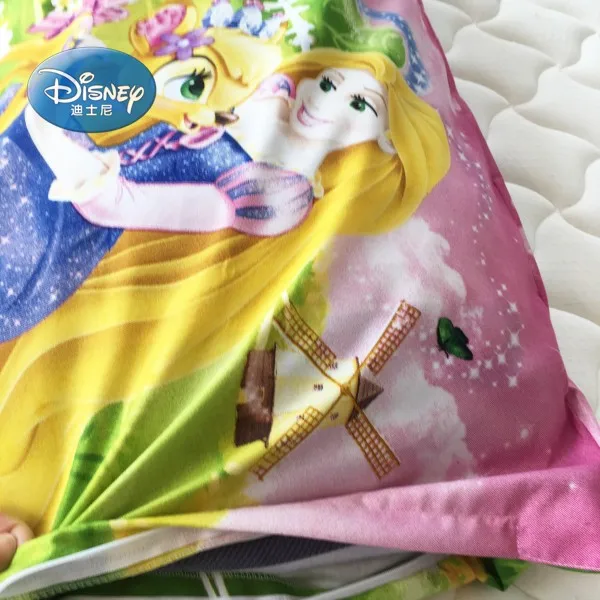 Disney Золушка Белла Принцесса Рапунцель набор постельного белья для девочек пододеяльник простыня наволочки Твин один размер Прямая