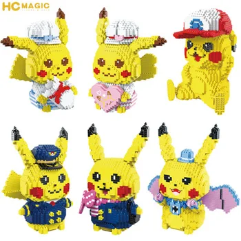 

Mini Building blocks Toys Anime Cartoon Educational Gifts HC Magic Diamond Micro Bricks Charmander eeve Bulbasaur Mewtwo toy