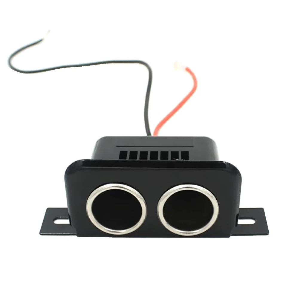 12 V/24 V Автомобиль Мотоцикл 2 способа Зажигалка Мощность разветвитель черный