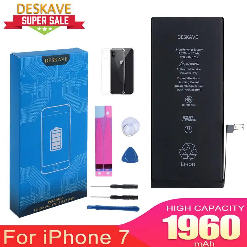 Аккумулятор для телефона iphone 7 1960 мА/ч сменная батарея AAA качественный бесплатный
