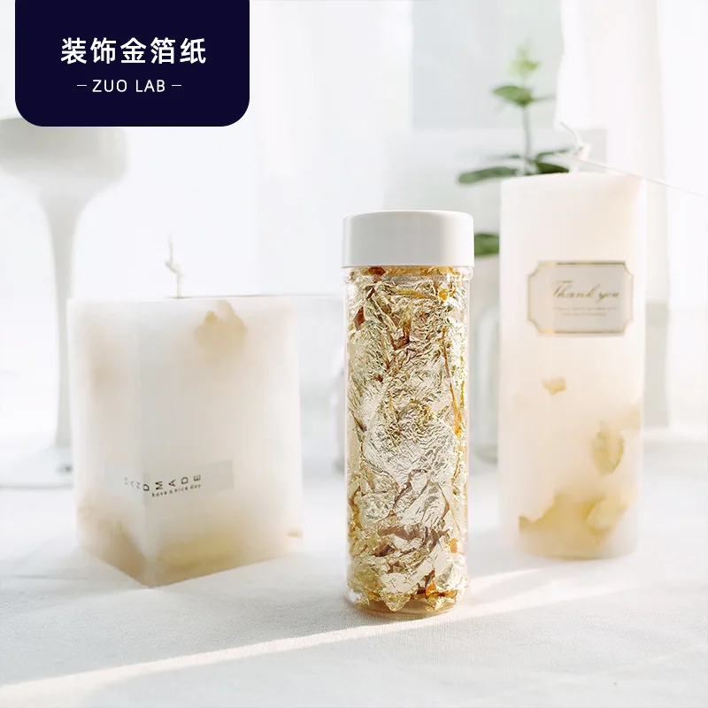 Decorative Gold Foil Paper Shredded Gold Foil Piece Translucent Candle