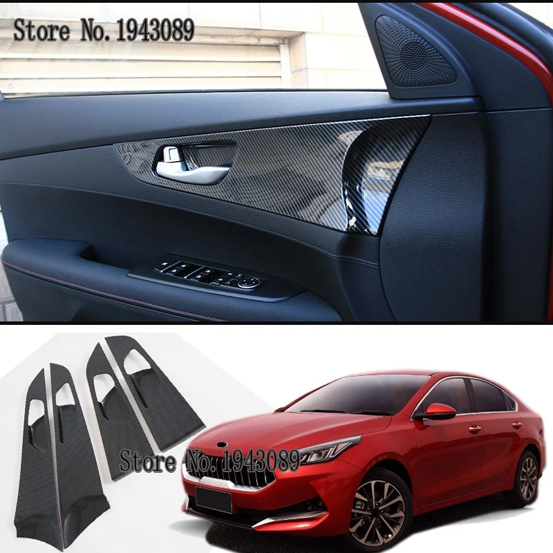 Для Kia Cerato Фирменная Новинка K3 2019 углеродное волокно внутренняя дверная ручка