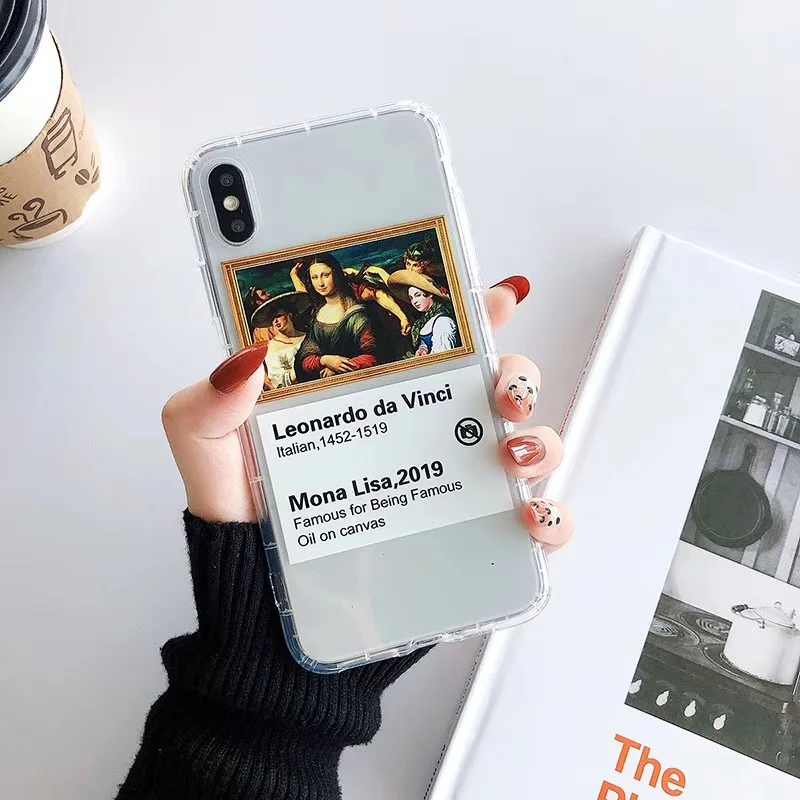 

New simple fashion cool retro pattern couple phone case for iphone Xs MAX XR X 6 6s 7 8 plus photo frame fun soft TPU back cover