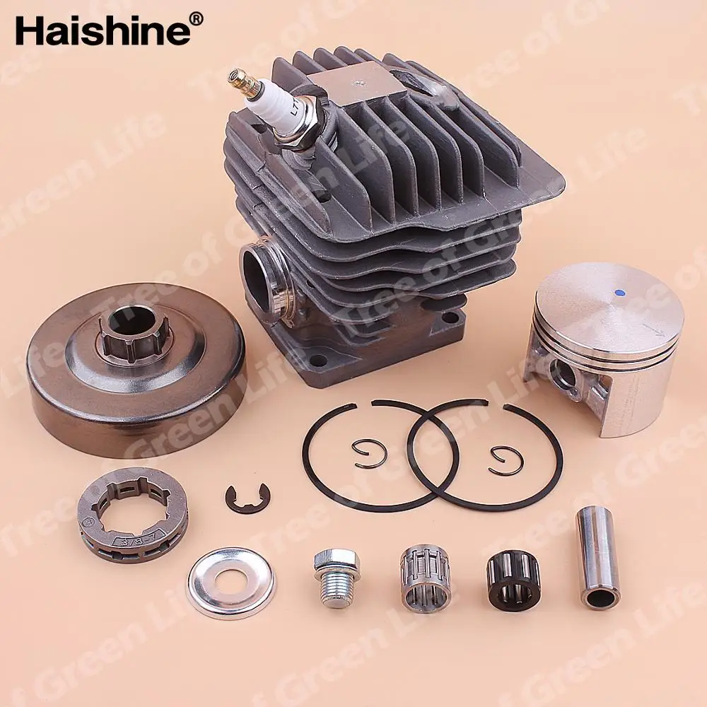 52mm Chainsaw Cylinder Piston Kit For Stihl MS460 046 MS 460 Clutch Drum 3/8" 7 Tooth Sprocket Rim Bearing Decompression Valve 5