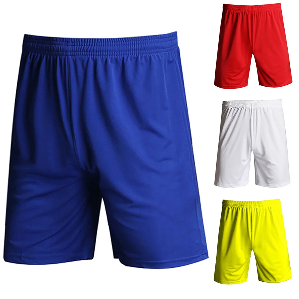 Спортивные быстросохнущие дышащие мужские шорты с эластичной резинкой на талии для занятий спортом, фитнесом, тренировками, на каждый день, одноцветные, для бега, футбола, тренажерного зала