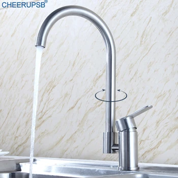 

Sink Faucet Kitchen Stainless Steel Hot Cold Water Mixer Tap Lead Free Healthy Faucets Rotatable Modern Filtered Taps Torneiras