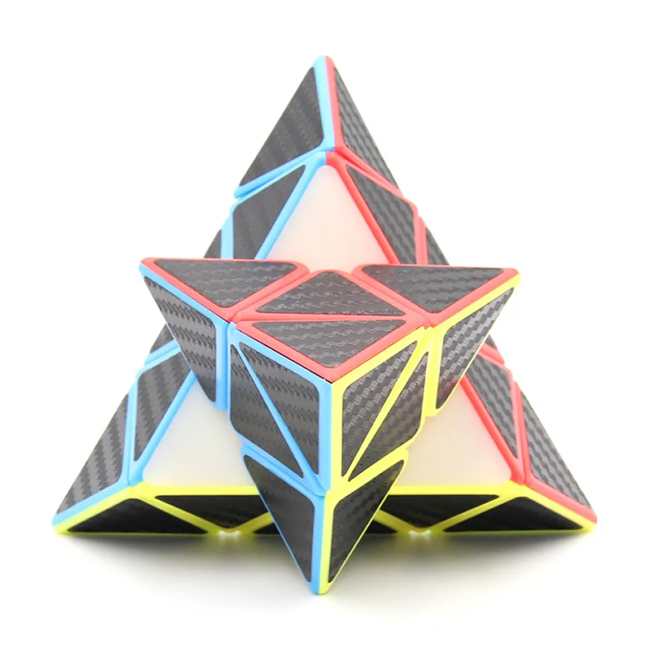 MoYu MeiLong Pyraminxeds, наклейка из углеродного волокна, магический куб, 3x3x3, пирамида Neo speed Cube, головоломка, антистресс, обучающие игрушки