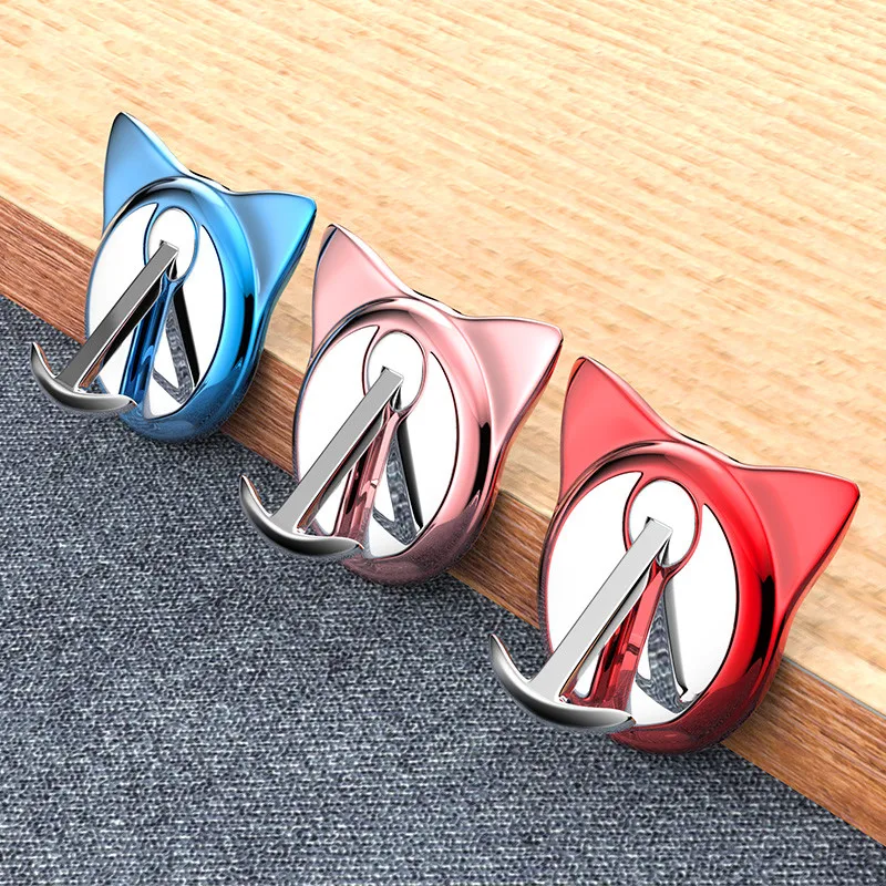 

Metal Mobile Phone Holder Stand Finger Ring For iPhone 11 7 8 XR Samsung Huawei Smartphone Tablet Universal Cute Cat Car Holder