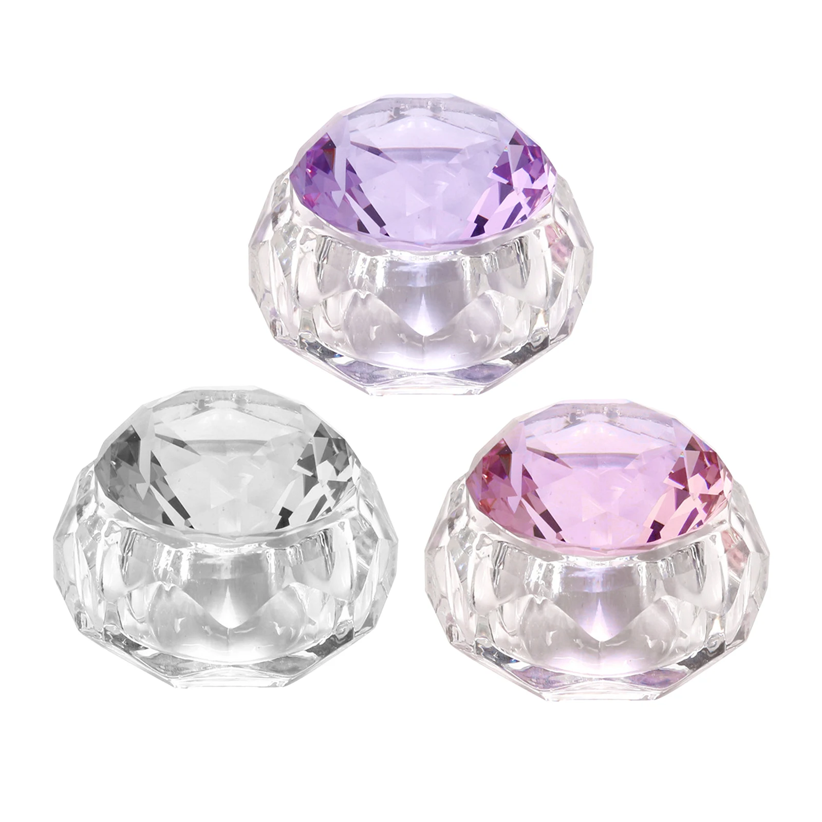 Crystal Acrylic Liquid Dish Dappen Dish Glass Cup with Lid Bowl for Powder Monomer Nail Art Tool Kit Manicure Styling Tools