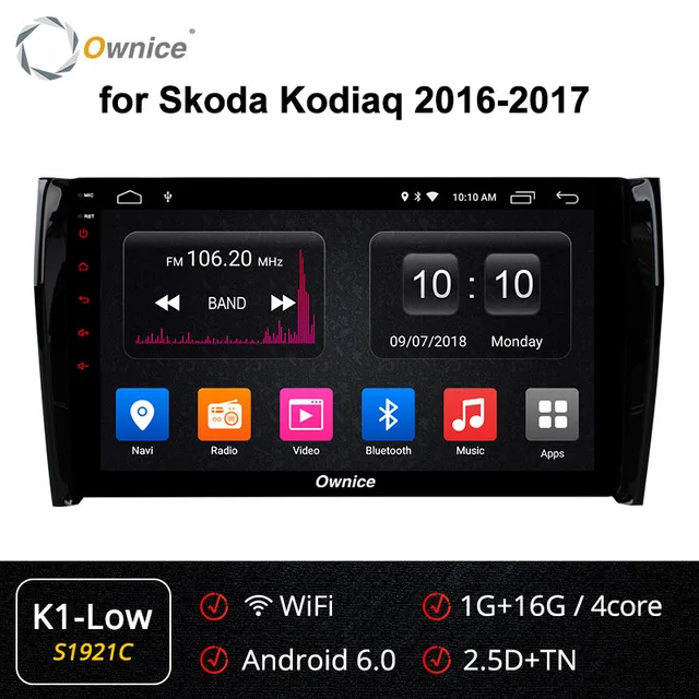S1921 K1-Low Ownice DSP 10," Android 9,0 Восьмиядерный 2 Гб ram автомобильный dvd gps поддержка 4G SIM RDS DAB+ Carplay для Skoda Kodiaq - Цвет: S1921 K1-Low