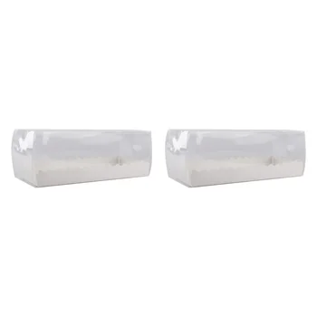 

5PCS Swiss Roll Packing Boxes Rectangle Baking Cake Boxes Clear Long Dessert Boxes for Bakery