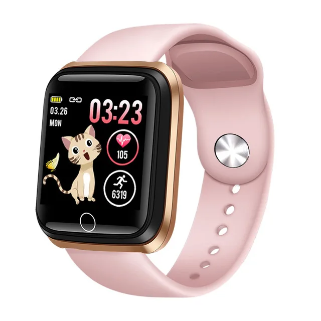 LIGE женские Смарт-часы фитнес-трекер здоровье Смарт Браслет для измерения кровяного давления Функция Смарт-Браслет Водонепроницаемый Спорт для iPhone+ коробка - Цвет: Gold pink