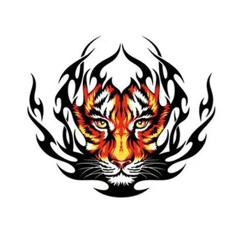 

Creative Motorcycle Car Sticker Funny Tiger Flame Decal Waterproof Cover Scratch Accessories PVC,15cm*12cm