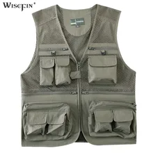 Мужской многофункциональный жилет, сетчатые жилеты, дышащие, многофункциональные карманы для улицы, для работы, путешествий, рыбалки, D30